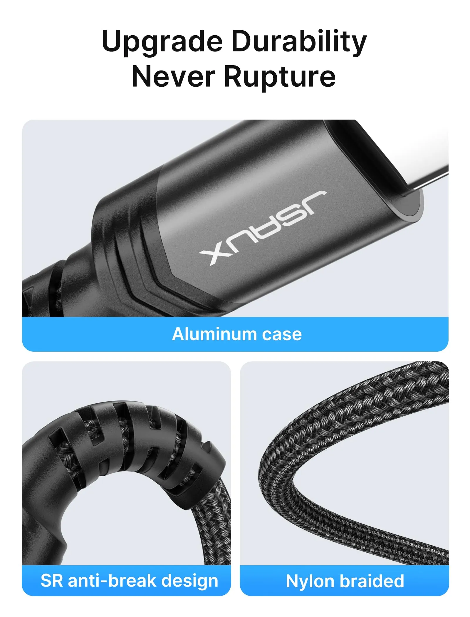 JSAUX Cavo da USB C a 3,5mm jack 0.5m, Adattatore USB C a 3,5 mm Audio Aux Cavo Cuffia Stereo Auto Compatibile con iPhone 16 Pro Max/16 Plus Samsung Galaxy S24 S23 S22 S21 Ultra, Huawei P40-Nero - immagine 5