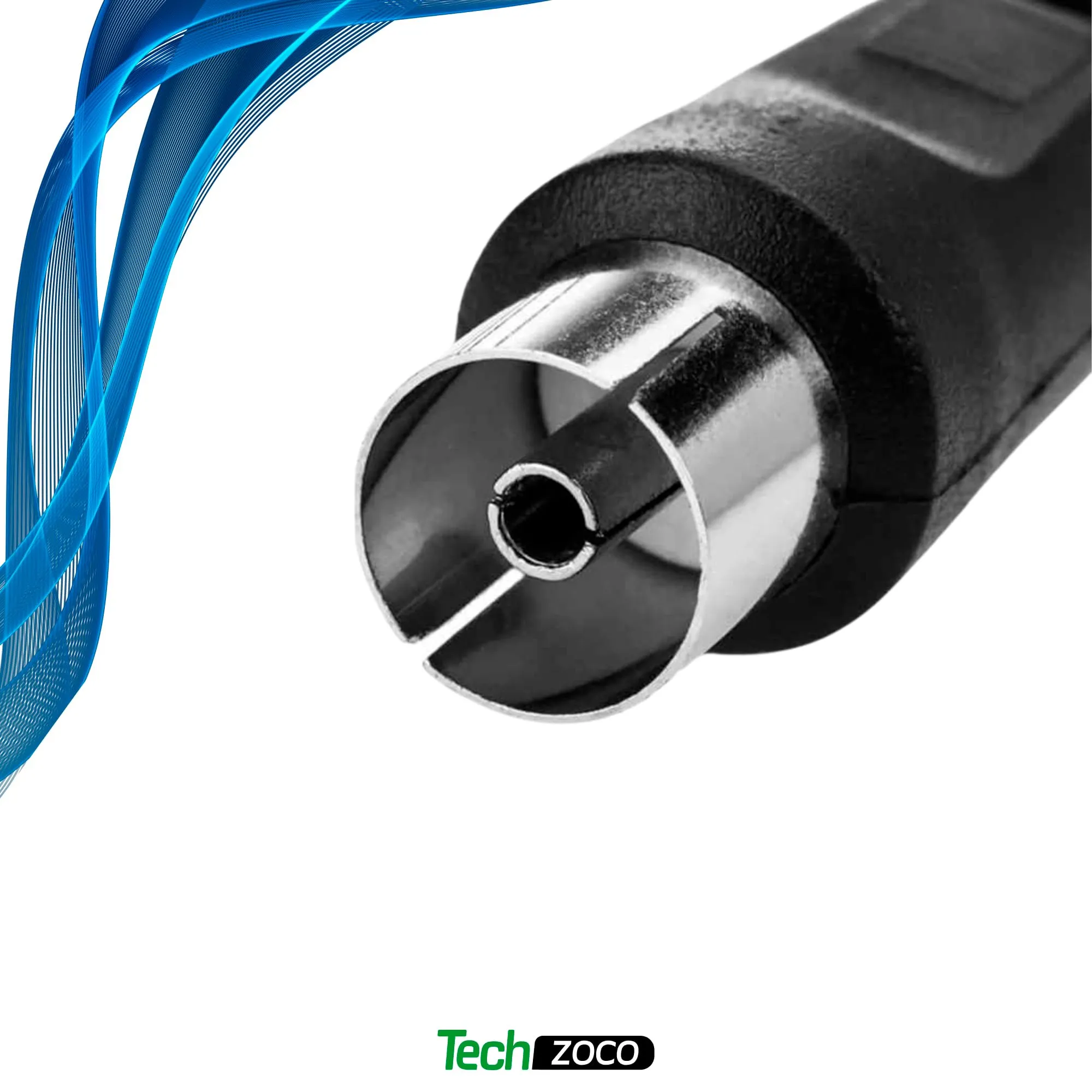 TECHZOCO Cavo Antenna TV 90° ad Angolo, 2,5m - Maschio/Femmina, Coassiale 70dB per HDTV, DVB-T2/C/S, Radio, 75 Ohm - Nero - immagine 4