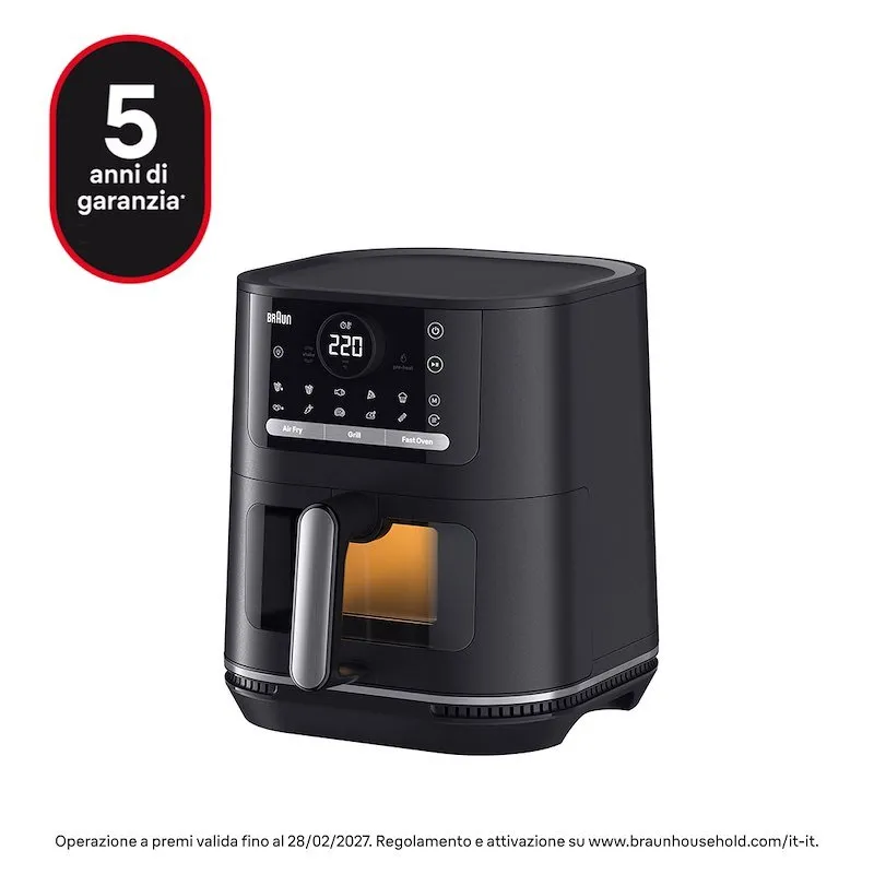 Braun Friggitrice ad aria MULTIFRY 5 Hf5075ibk Nero opaco - immagine 1