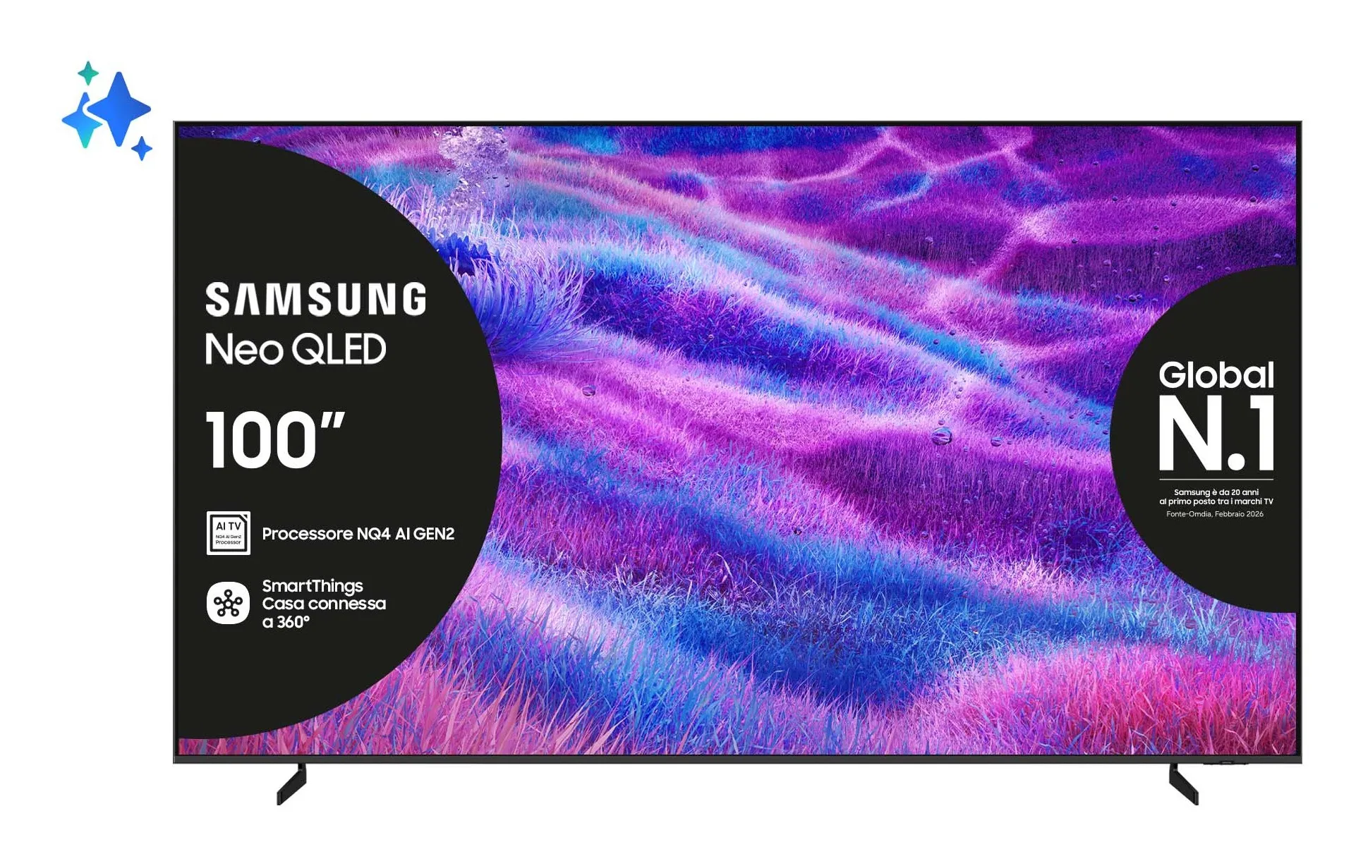 Tv 100 Sam 4K Uhd Qled Neo Smart Lan Dvt2 Dvbs2 Hdr10 Italia Qled - immagine 1