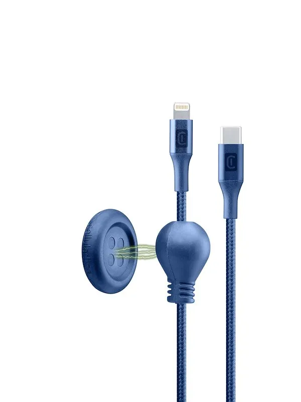 Cellularline - Usbdatabutc2lmfi1b CAVO USB-C TO LIGHTNING 1.5M BLU - immagine 1