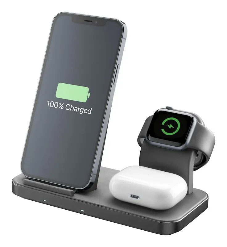 Cellularline Trio Wireless Charger Wireless3in1iphk - immagine 1