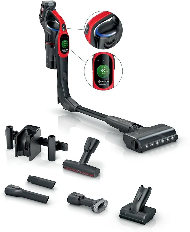 Bosch Scopa elettrica Unlimited 10 Black Red - immagine 1