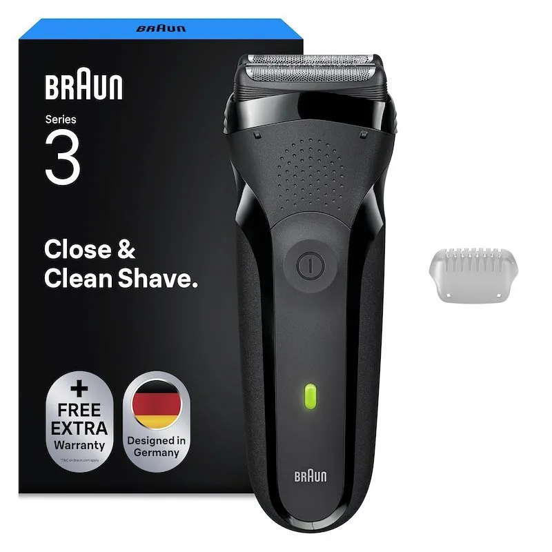 Braun SHAVER Series 3 Rasoio Elettrico 300 BLK/BLK Grigio - immagine 1