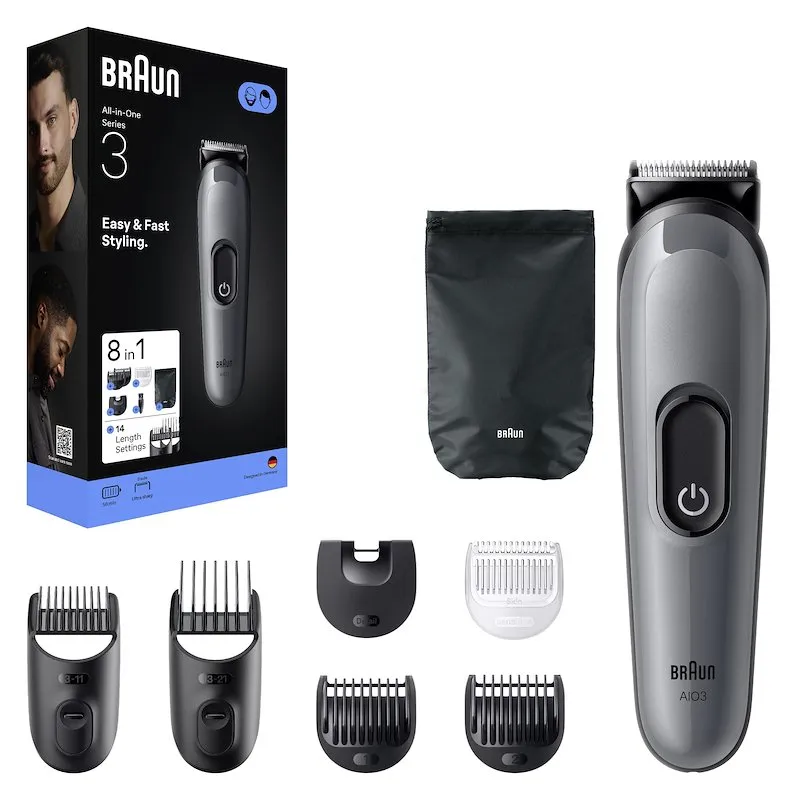 Braun Rifinitore All-In-One Series 3 Aio 3540 Grigio - immagine 1