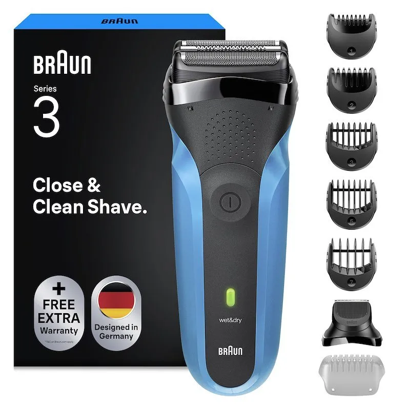 Braun Shaver Series 3 Rasoio Elettrico 310bt Blu - immagine 1
