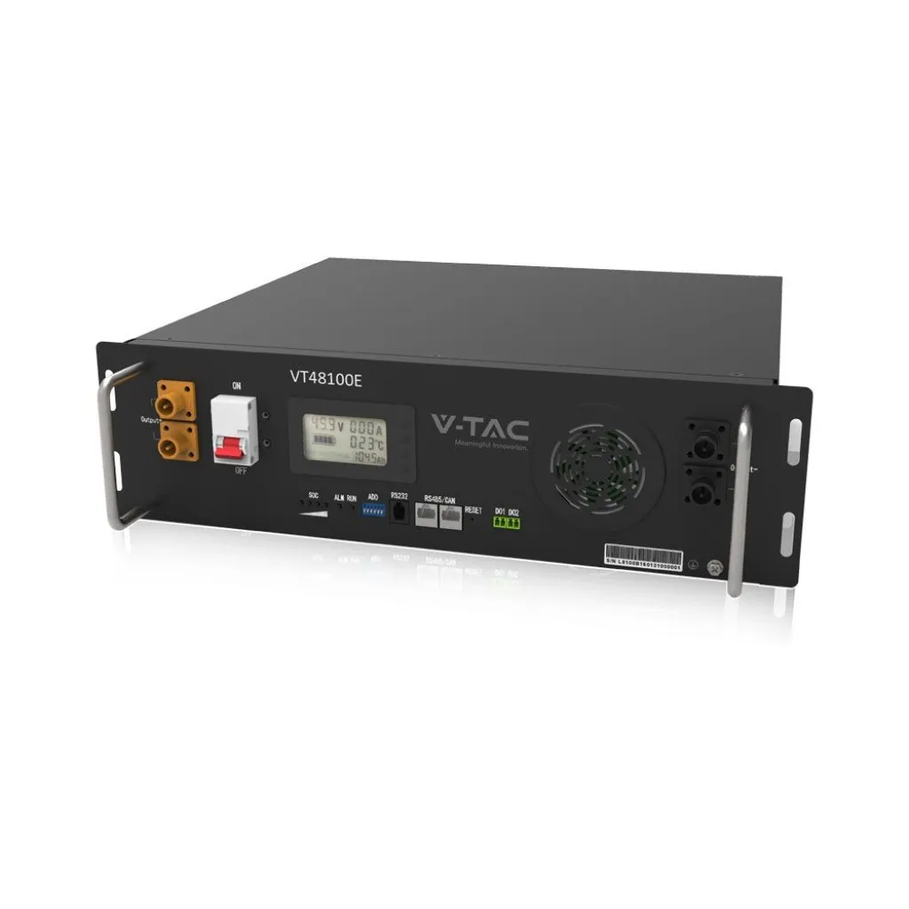 V-TAC Batteria di Accumulo 5.12kWh al Litio da Rack BMS Integrato per Inverter Fotovoltaici (51.2V 100Ah) - immagine 1