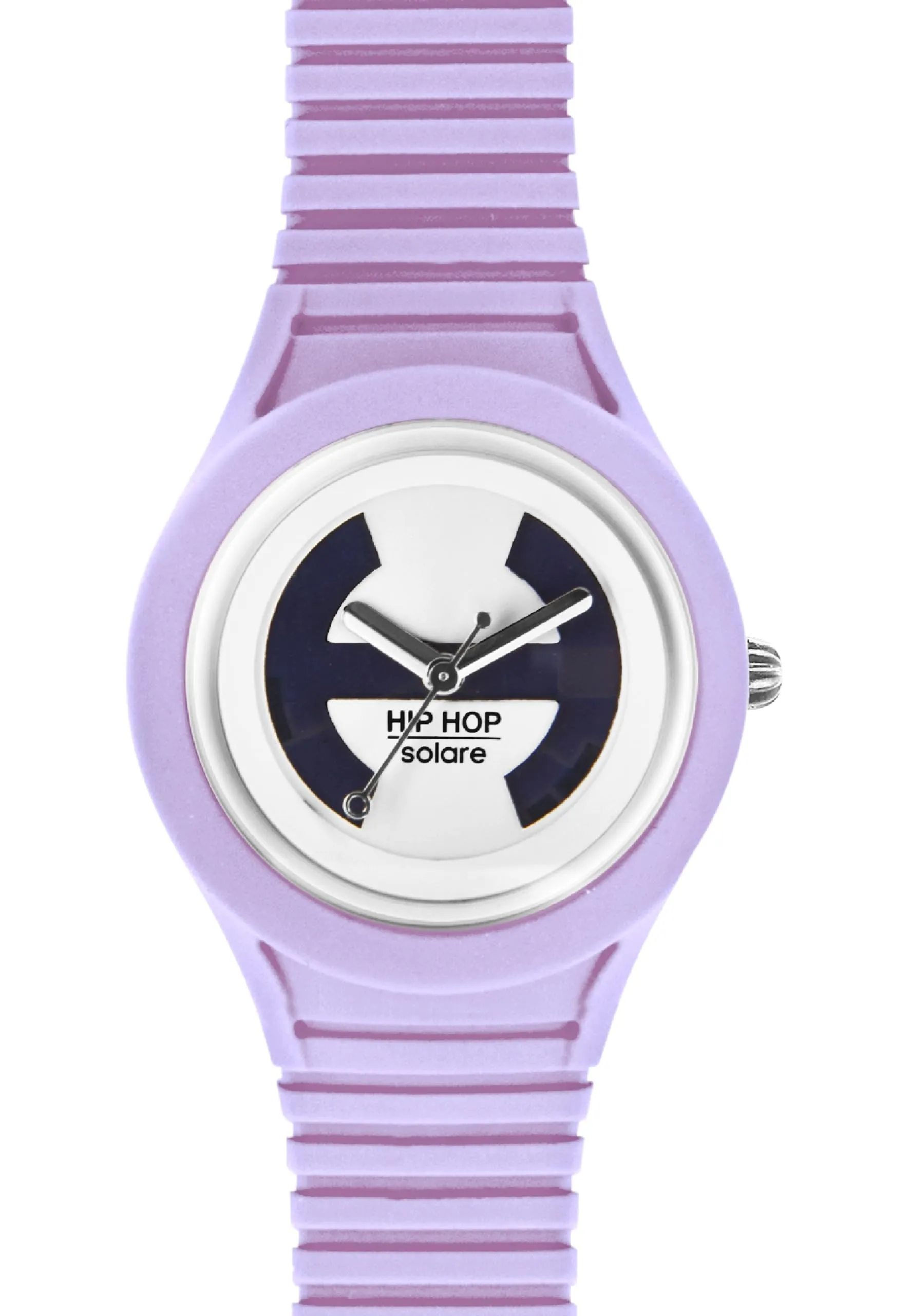 HIP HOP, Collezione Solare, Orologio Donna Purple Dive, Cinturino in Silicone Regolabile, Pratica Chiusura, Cassa 34mm, Movimento Solo Tempo Miyota 2036, Resistente all'Acqua, Viola - immagine 2