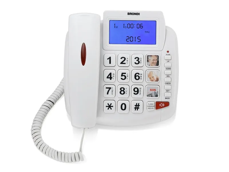 Brondi Telefono fisso Bravo 90lcd Bianco - immagine 1