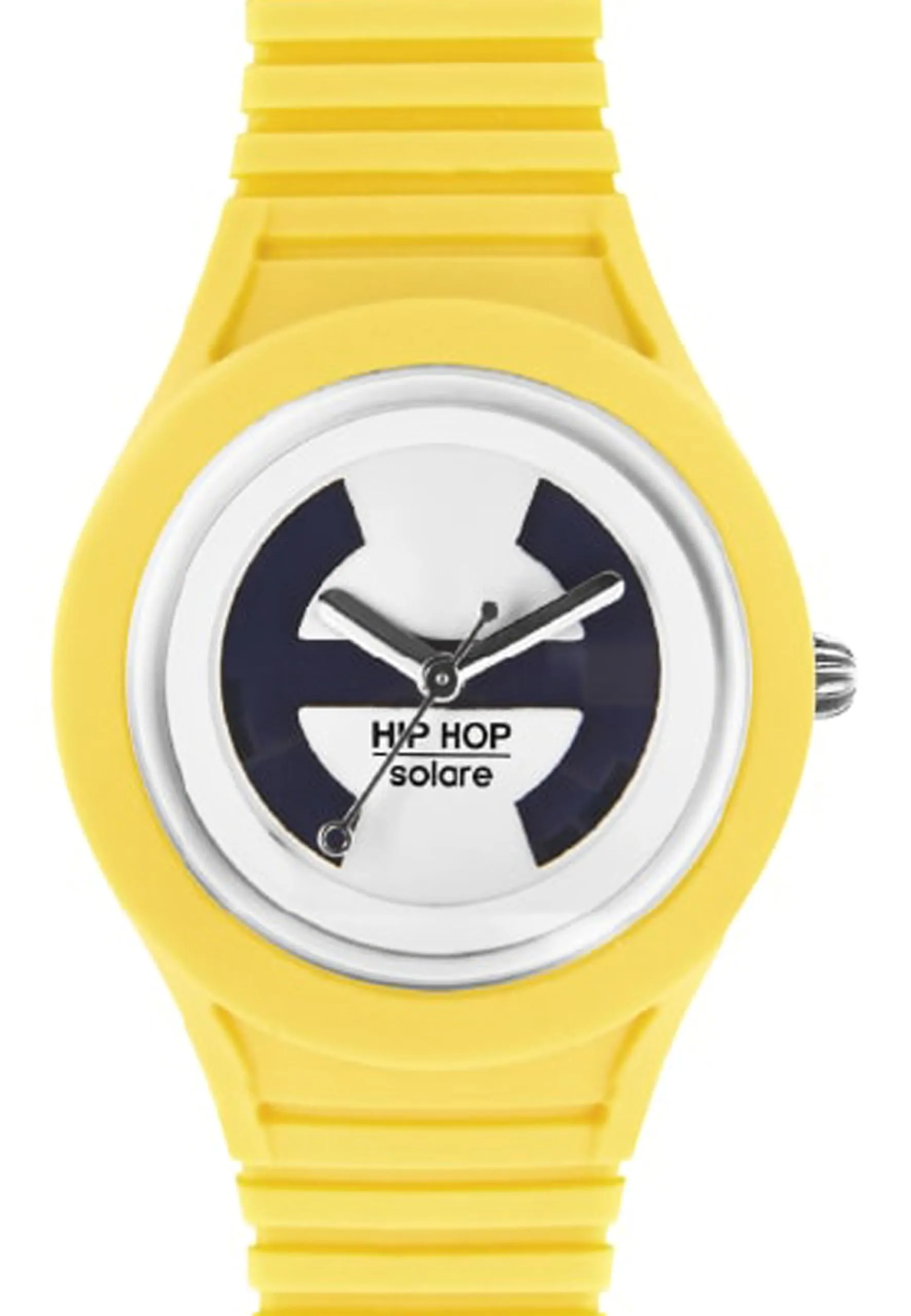 HIP HOP, Collezione Solare, Orologio Donna, Cinturino in Silicone Regolabile, Quadrante Bianco, Pratica Chiusura, Cassa 34 mm, Movimento Solo Tempo Miyota 2036, Resistente all'Acqua - immagine 2