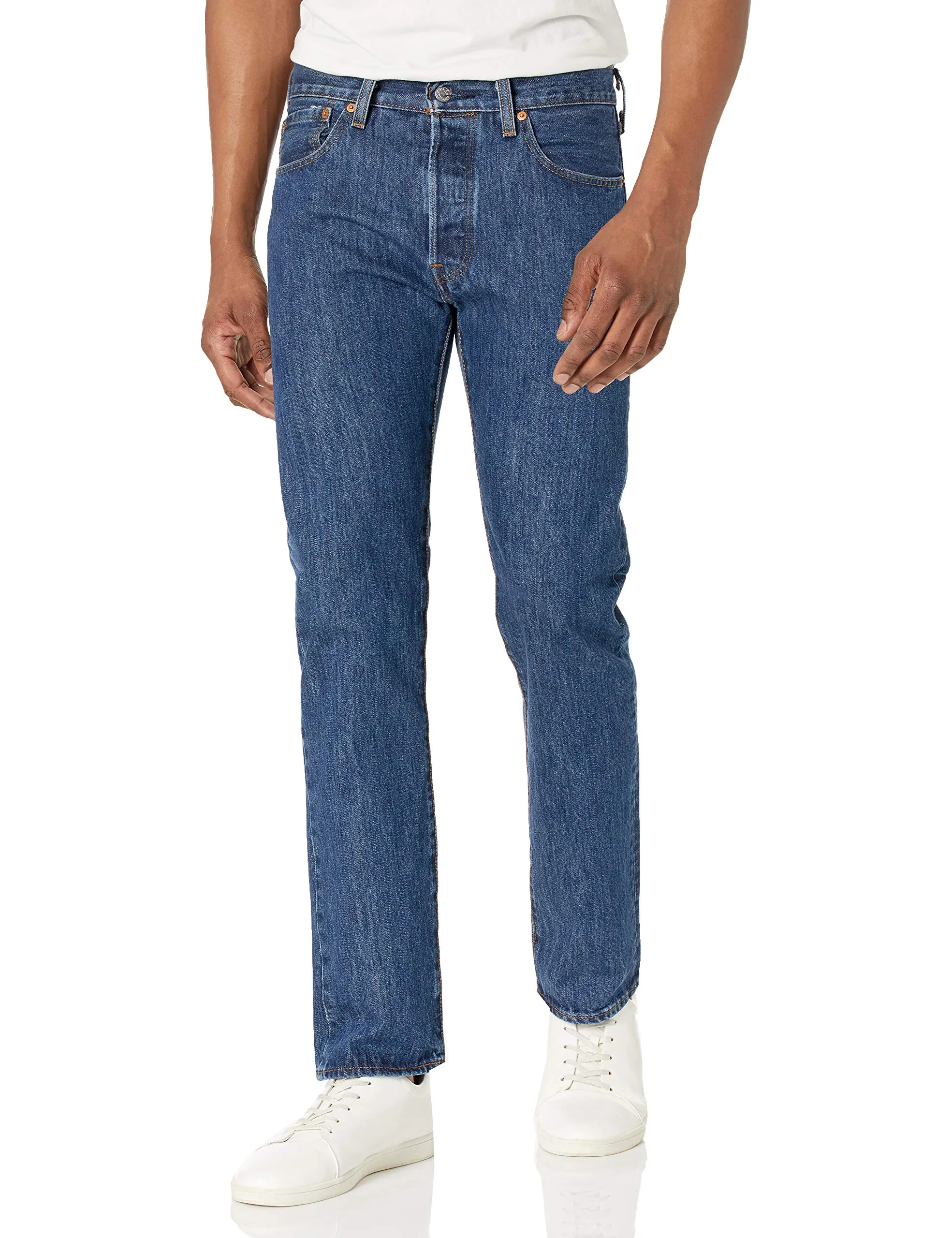 Levi's 501 Original Fit, Jeans Uomo, Dark Stonewash, 34W / 30L - immagine 1