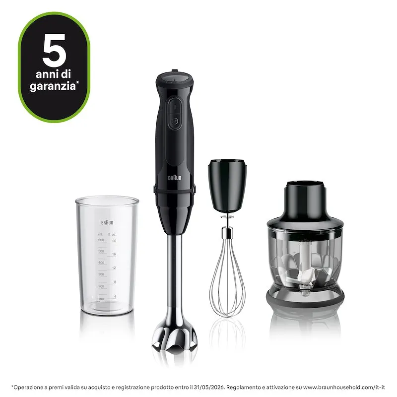 Braun Minipimer MultiQuick5 Mq50202mbk Nero - immagine 1
