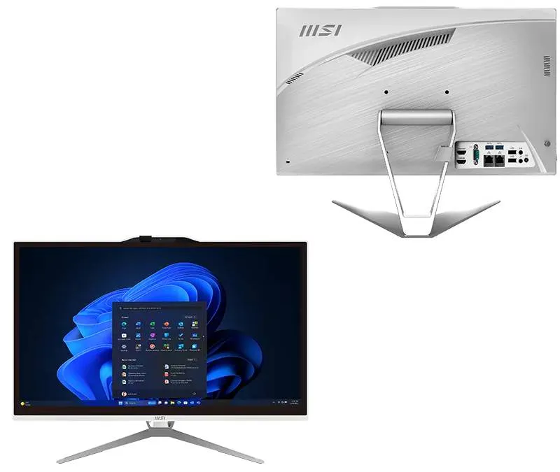 Lcd Pc MSI PRO AP222T 14MA All in One lcd 21.5 MultiTouch Antiglare cpu Intel Core i5-14400 ram 16GB ssd 512GB Windows 11 Professional colore Bianco - immagine 1