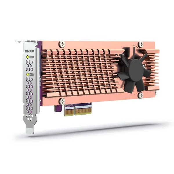 Qnap Dual M.2 Pcie SSD Expansion 2280 22110 GEN3 X4 QM2-2P-344A - immagine 1