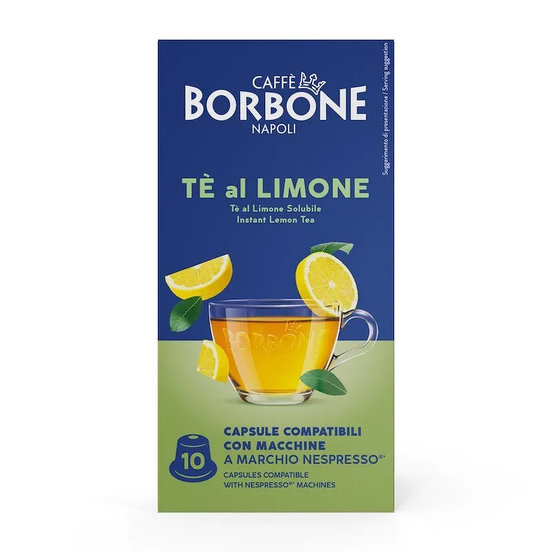 Caffe' Borbone capsule 10 pz Al gusto di The al Limone - Comp. NESPRESSO - immagine 1