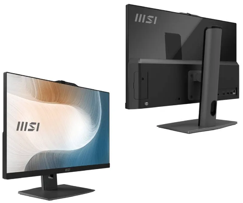 Lcd Pc MSI Modern AM242 1M All in One lcd ips 23.8 Full Hd MultiTouch AntiGlare cpu Intel Core 5 120U ram 16GB ssd 512GB Windows 11 Professional colore Nero - immagine 1