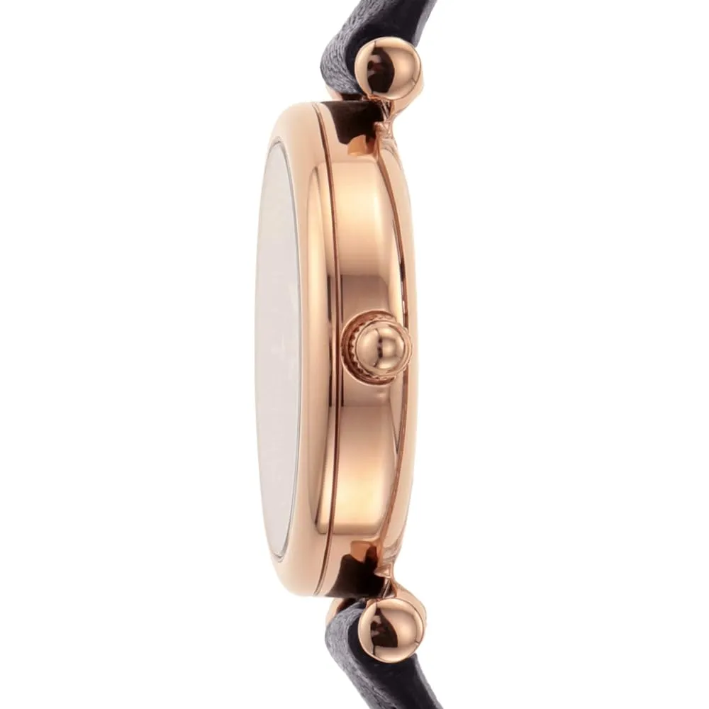 Fossil Orologio Carlie da donna, Movimento al quarzo a tre lancette con cinturino in pelle, Nero - immagine 3