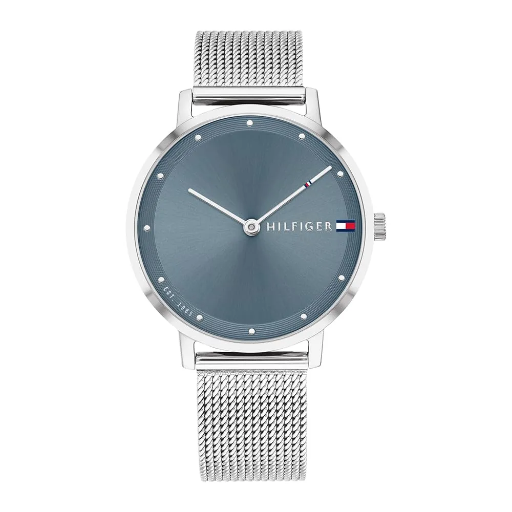 Tommy Hilfiger Orologio Con Movimento Al Quarzo A Due Lancette da Donna con Cinturino in Maglia Metallica in Acciaio Inossidabile Argentato - 1782149 - immagine 1