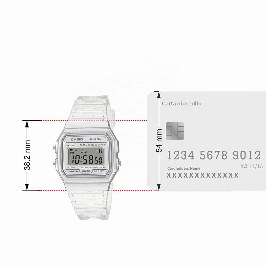 Casio Collection F-91WS-7EF Orologio digitale - immagine 6