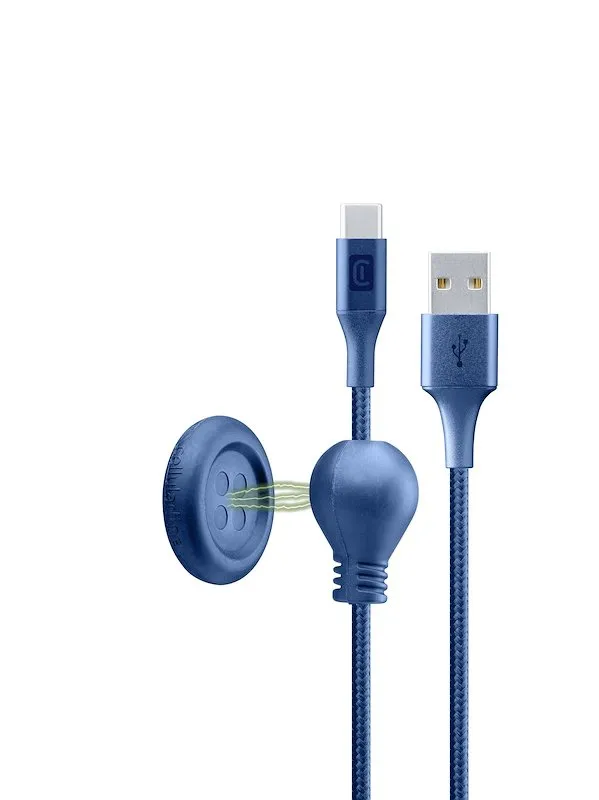 Cellularline - Usbdatabuttyc1mb CAVO USB-C 1.5M BLU - immagine 1