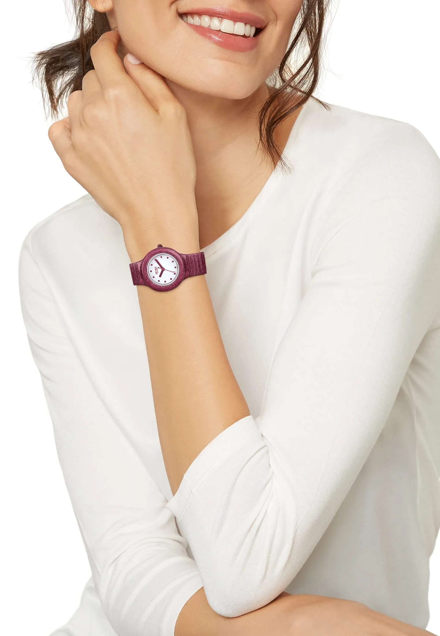 HIP HOP Orologio Donna, Bracciale in Silicone, Cassa 32 cm - immagine 6