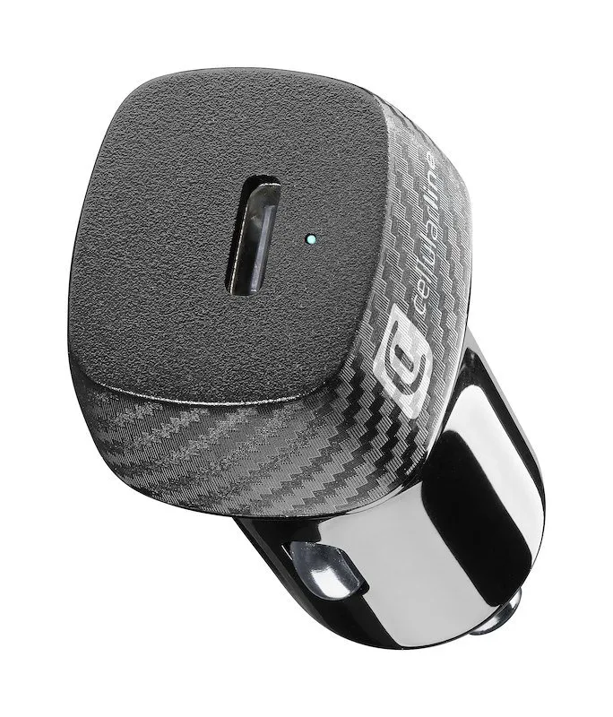 Cellularline caricabatterie da auto Cbrsmkitc2cpd25ww Nero - immagine 1