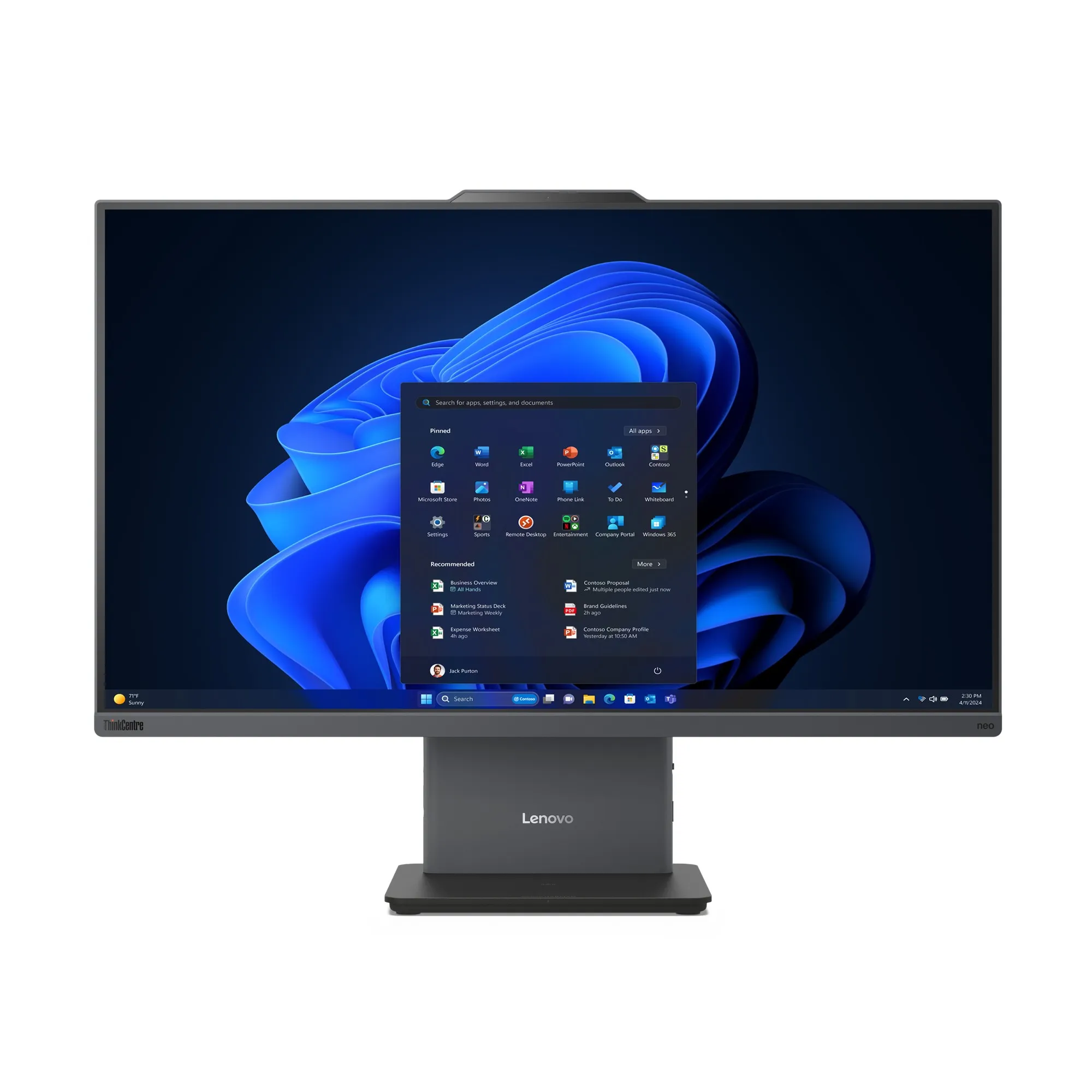 Lenovo Pc Aio 27 Neo 50A Ultra 5 226V 16Gb 512Gb Ssd Win 11 Pro - immagine 1