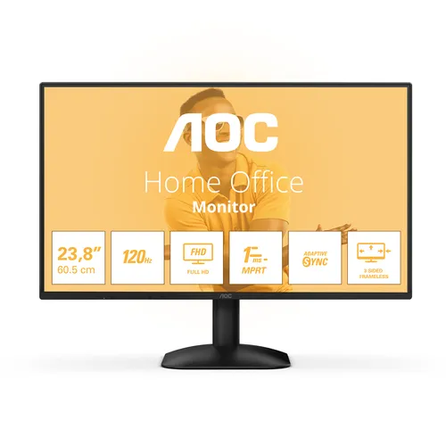 Aoc Monitor 23,8 LED Ips FHD 16:9 4MS 300 Cdm 120hz, VGA/Hdmi 24b31h - immagine 1