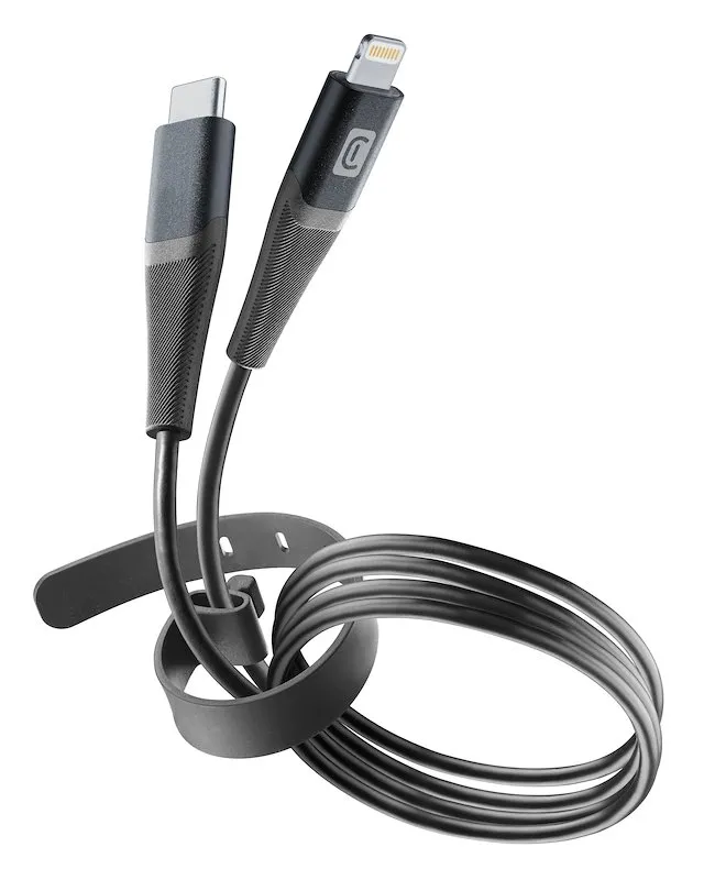 Cellularline Cavi Dati con cinturino Usbdatabeltc2lmfik Nero - immagine 1