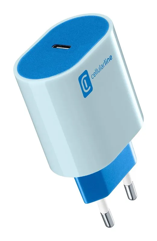 Cellularline USB-C Charger Achusbcsmartpd20wb Blu - immagine 1