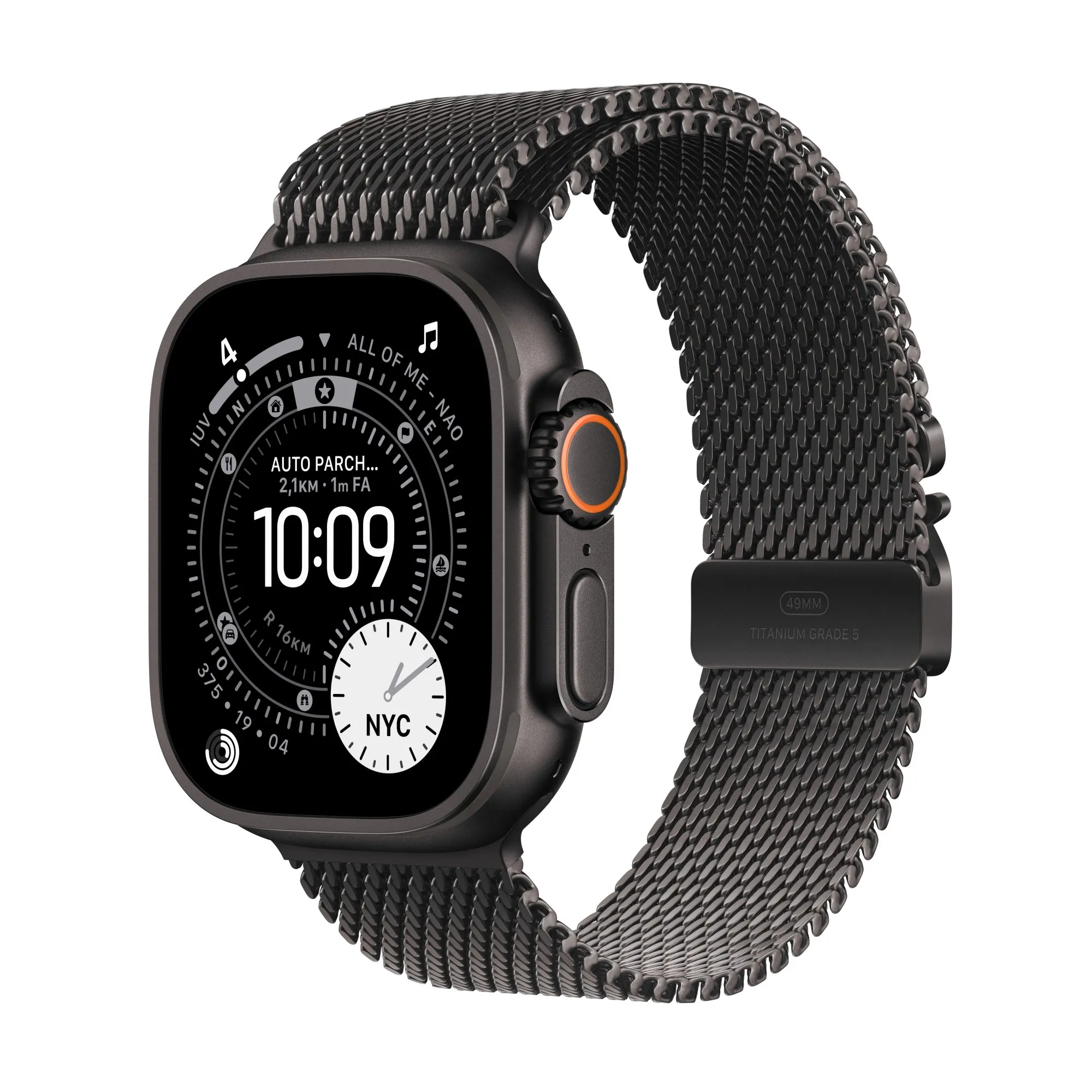 Apple Watch Ultra 3Gps + Cellular49Mmblack Titanium Case With Black Titanium Milanese Loop - Smal - immagine 1