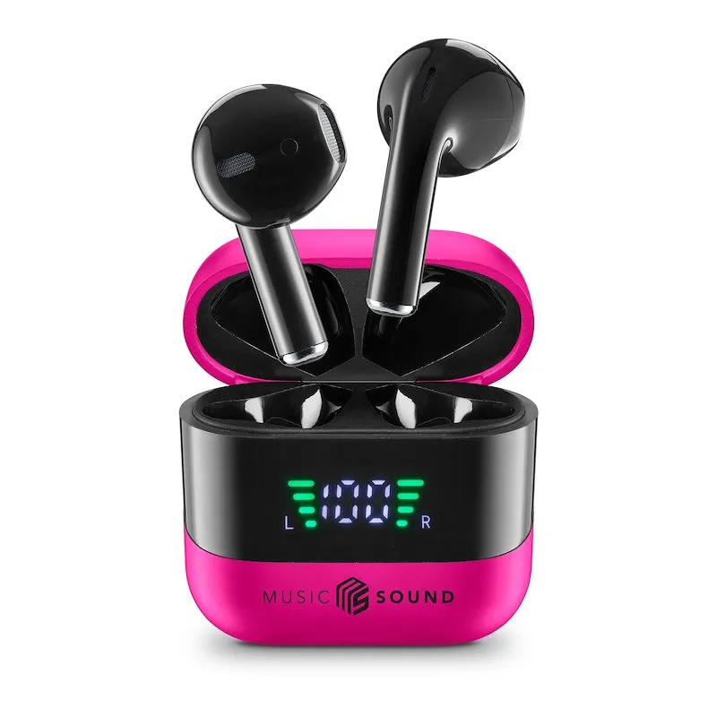 Cellularline Cuffie Wireless Bluetooth MusicSound Spark BTMSTWSSPARKP Rosa - immagine 1