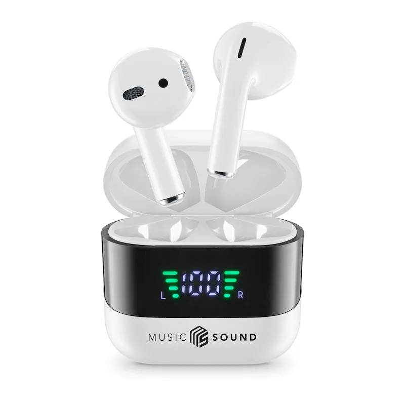 Cellularline Cuffie Wireless Bluetooth MusicSound Spark BTMSTWSSPARKW Bianco - immagine 1
