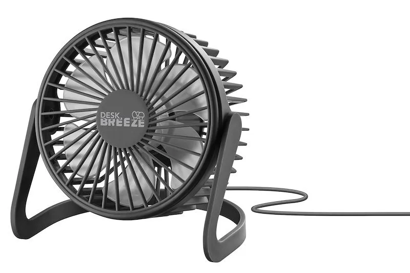 Cellularline Ventilatore portatile Desk Breeze con cavo USB Nero - immagine 1