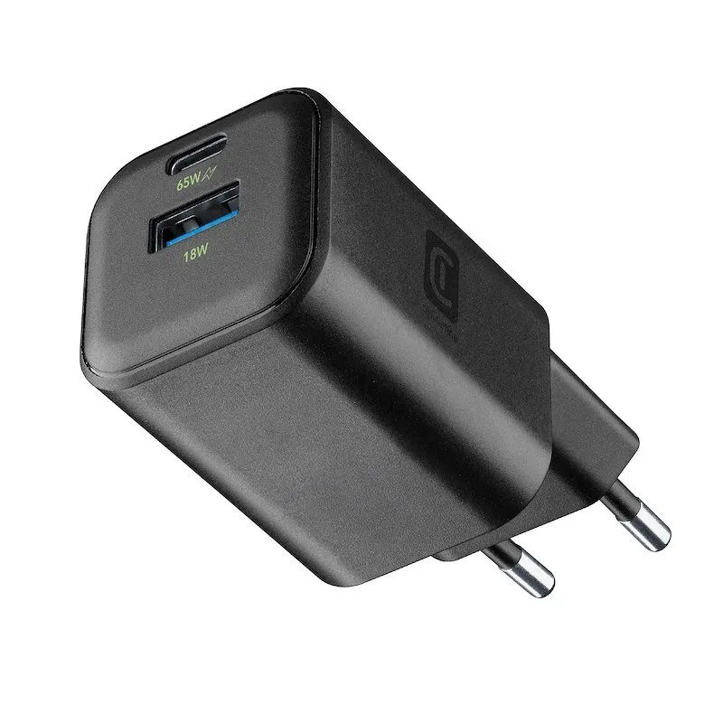 Cellularline Caricabatterie 2 porte USB-C e USB-A Achganentry2pd65wk - immagine 1