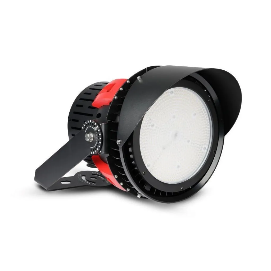 V-TAC PRO Faro LED Chip Samsung 500W 135LM/W con Driver MeanWell Colore Nero e Rosso 45° 5000K Dimmerabile IP65 - immagine 1
