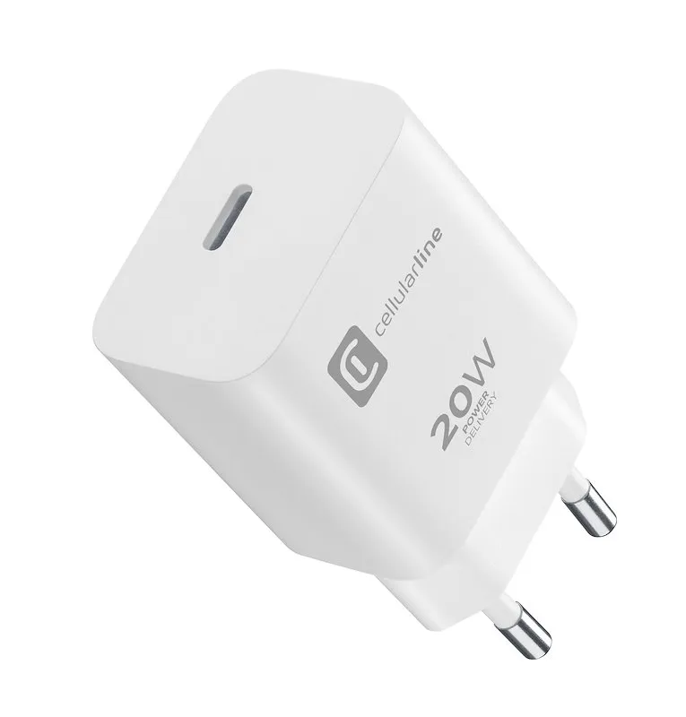 Cellularline Adattatore USB-C 20W Bianco - immagine 1