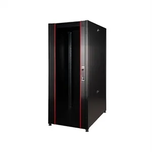 Armadio Rack 19 26U 600X1000 Serie Eavi Porta Vetro Colore Nero Serie Eavi - immagine 1
