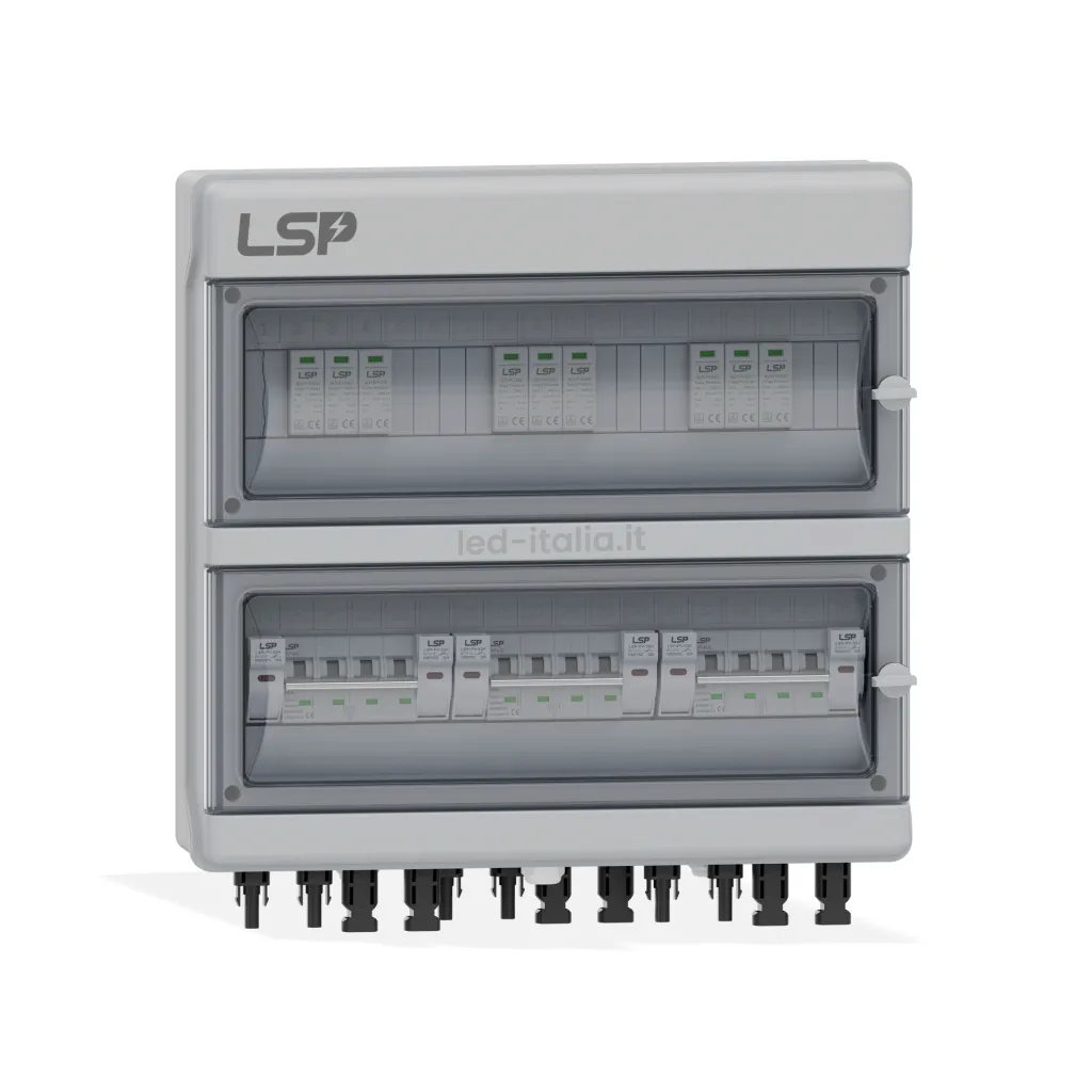 Quadro Di Campo Dc 3 Stringhe 3 Mppt 1000Vdc 16A Con Centralino Ip65 18 Moduli Lsp - immagine 1