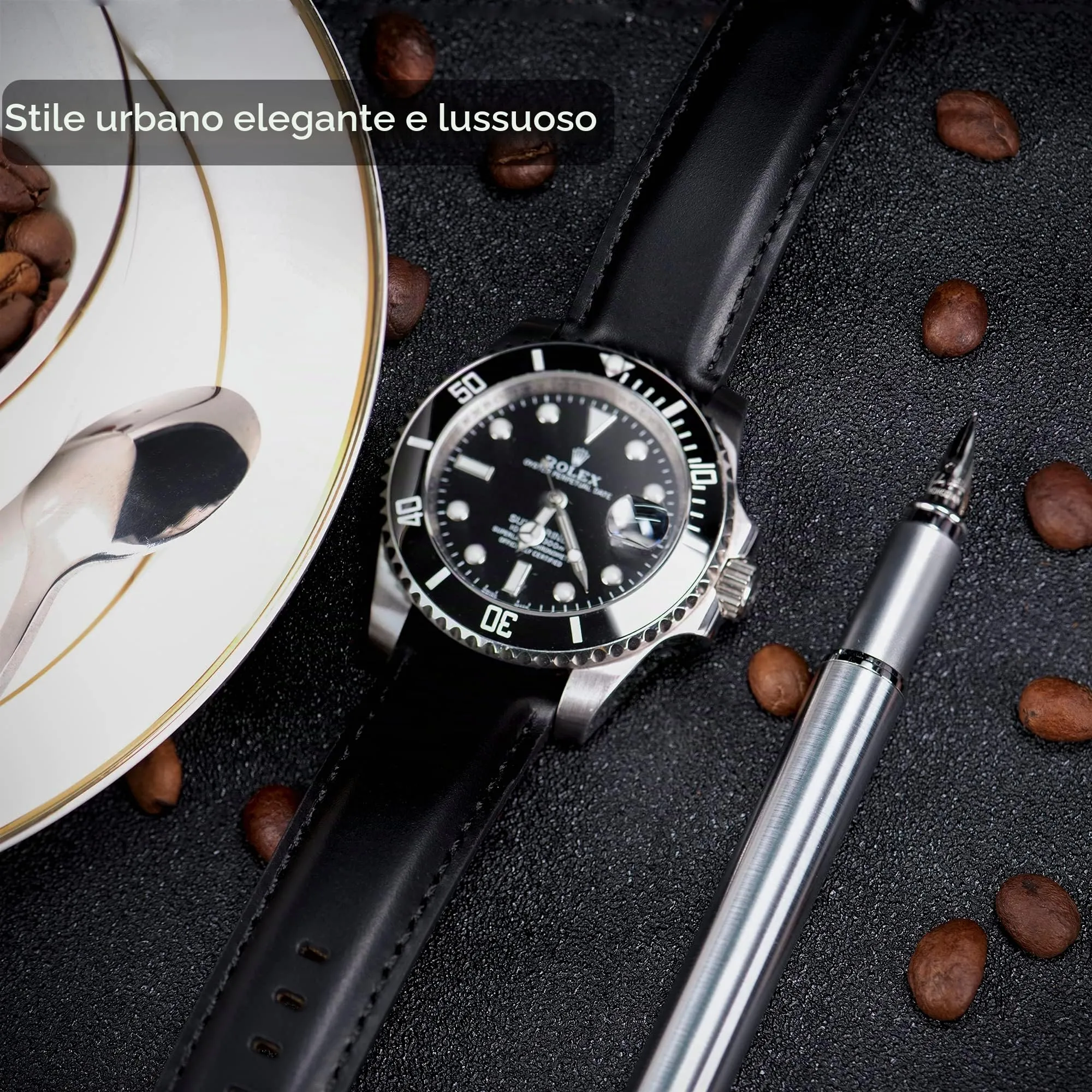 OTTOODY Cinturini Orologio in Pelle a Sgancio Rapido 18mm 19mm 20mm 21mm 22mm, Eleganti Cinturini per Orologi in Pelle a Grana Superiore Cinturino di Ricambio per Uomini Donne, Orologio e Smartwatch - immagine 6