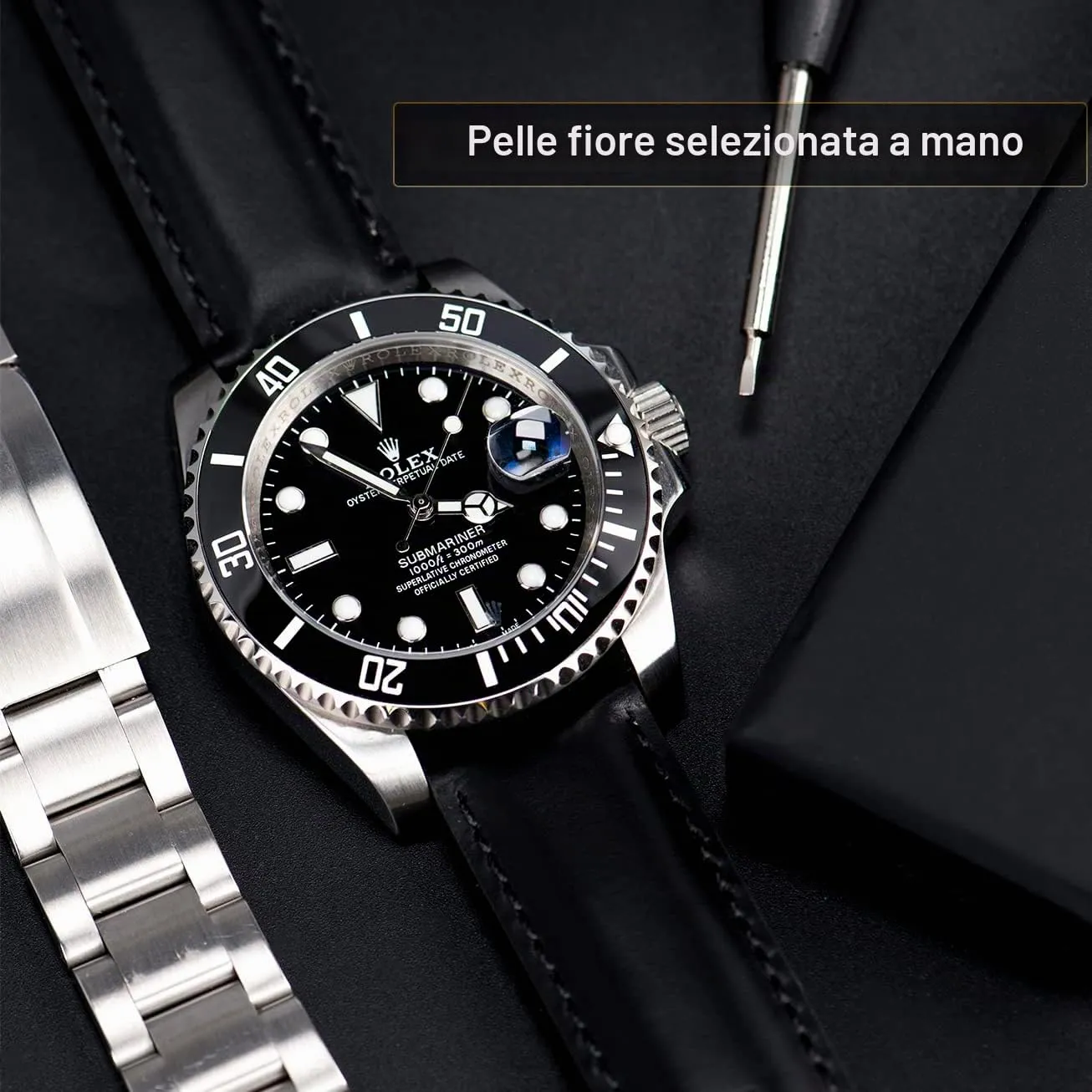 OTTOODY Cinturini Orologio in Pelle a Sgancio Rapido 18mm 19mm 20mm 21mm 22mm, Eleganti Cinturini per Orologi in Pelle a Grana Superiore Cinturino di Ricambio per Uomini Donne, Orologio e Smartwatch - immagine 8