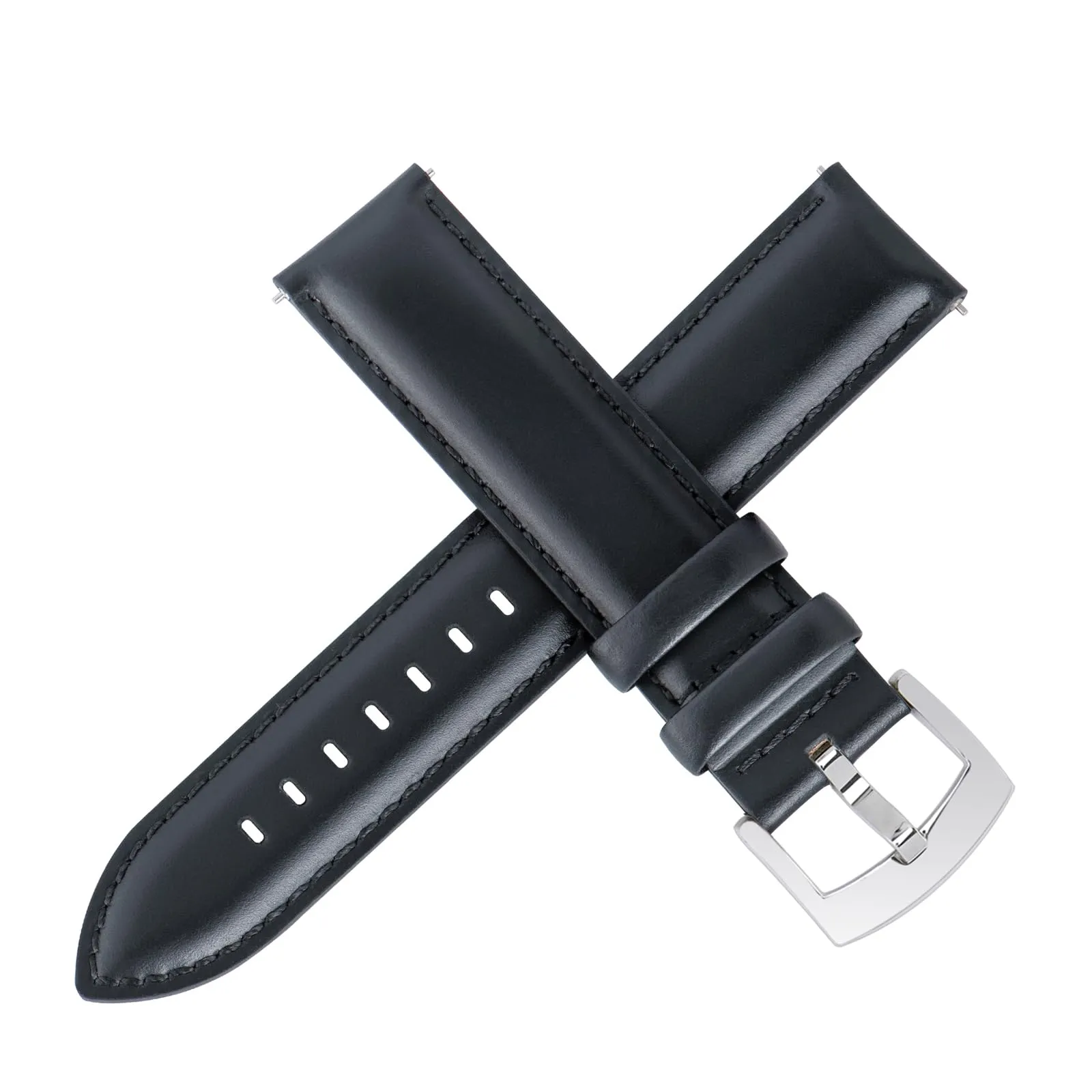 OTTOODY Cinturini Orologio in Pelle a Sgancio Rapido 18mm 19mm 20mm 21mm 22mm, Eleganti Cinturini per Orologi in Pelle a Grana Superiore Cinturino di Ricambio per Uomini Donne, Orologio e Smartwatch - immagine 2