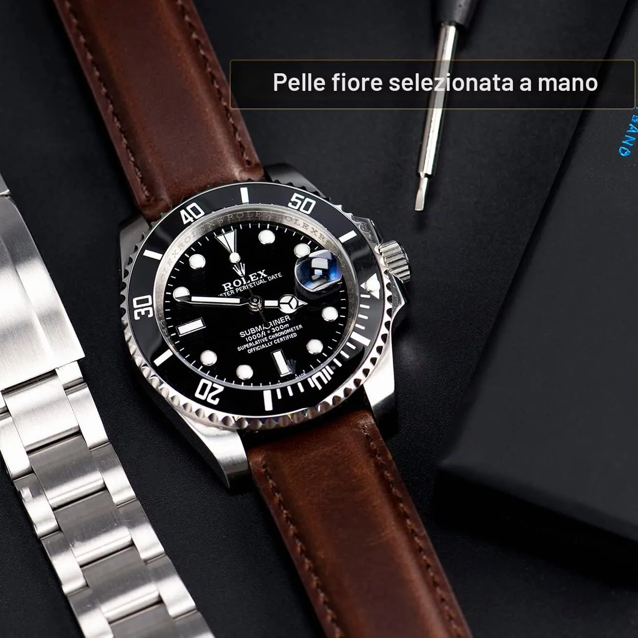 OTTOODY Cinturini Orologio in Pelle a Sgancio Rapido 18mm 19mm 20mm 21mm 22mm, Eleganti Cinturini per Orologi in Pelle a Grana Superiore Cinturino di Ricambio per Uomini Donne, Orologio e Smartwatch - immagine 8
