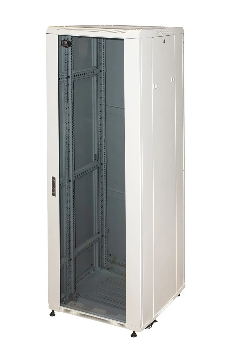 Armadio Rack 19 Per Reti 37U (A)1770 (L)600 (P)600 Colore Grigio Porta Vetro - immagine 1