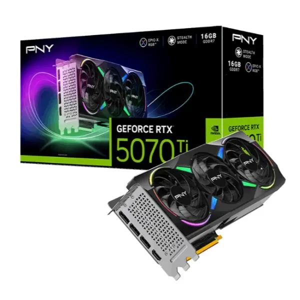 Pny Geforce Rtx 5070TI 16GB Argb Oc Triple Fan VCG5070T16TFXXPB1-O - immagine 1
