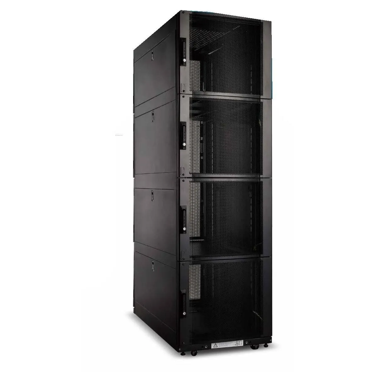 Armadio Rack 19 42U Con 4 Compartimenti 1992(A) X 1070(P) X 600(L) Nero Porte Traforate - immagine 1