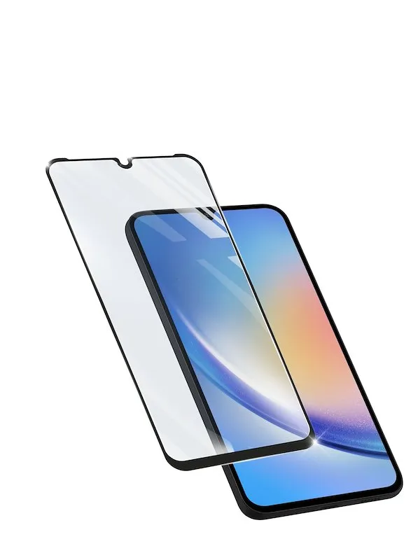Cellularline Tempered Glass Galaxy A24 4G Tempgcabgala24k Trasparente Nero - immagine 1