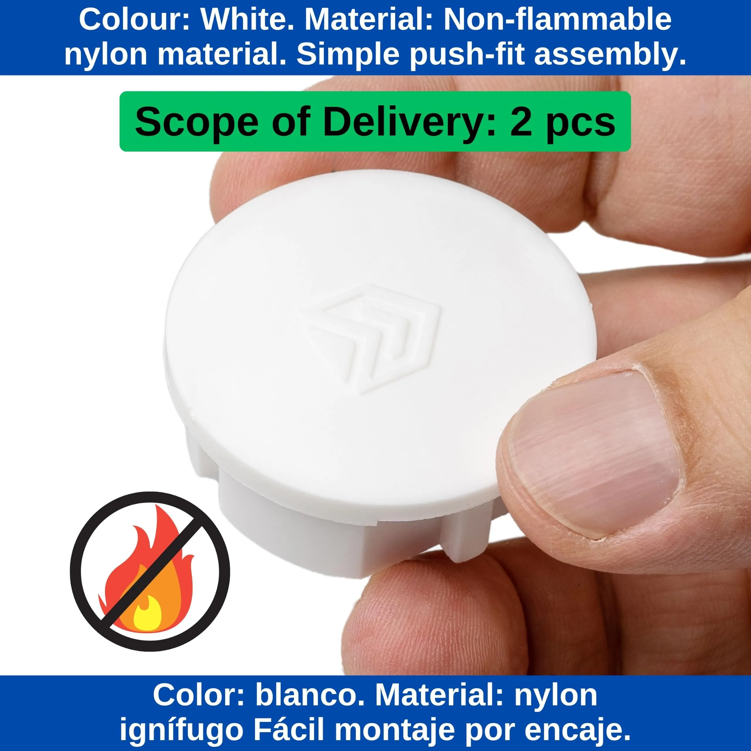 Coperchio per presa di corrente, 2 pezzi, in bianco, protezione della presa di corrente contro la polvere e gli spruzzi d'acqua, per outlet SchuKo tipo F, tappo di copertura per striscia di socket - immagine 3