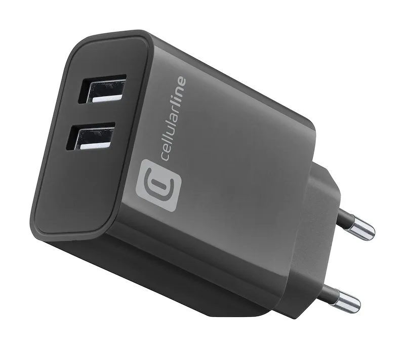 Cellularline Carica Batterie Achusb2usba24wk Nero - immagine 1
