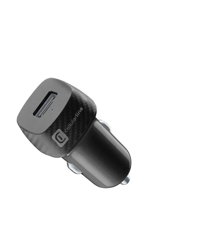 Cellularline USB CAR CHARGER 12W Cbrusb12wk Nero - immagine 1